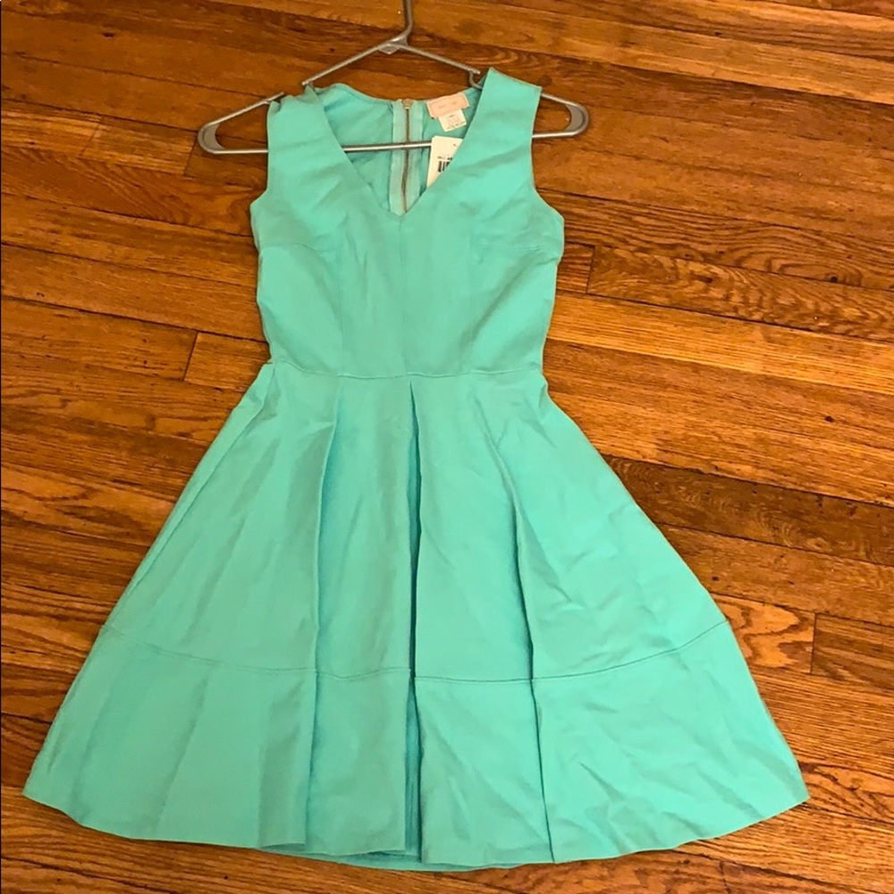 Mint Green Sleeveless Fit-and-Flare Dress